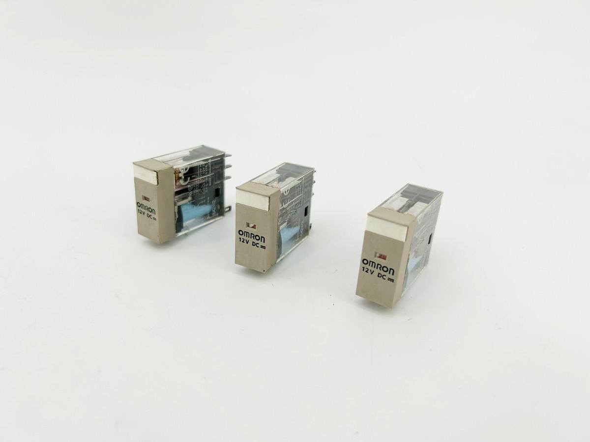 Used Lot of 3 Omron G2R-2-S(S) Relays 12VDC