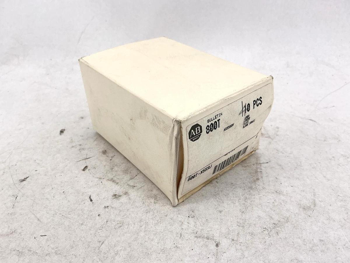 Box of 10 New Allen Bradley 800T-X559J Ser A Jumbo Legend Plate Blank Gray