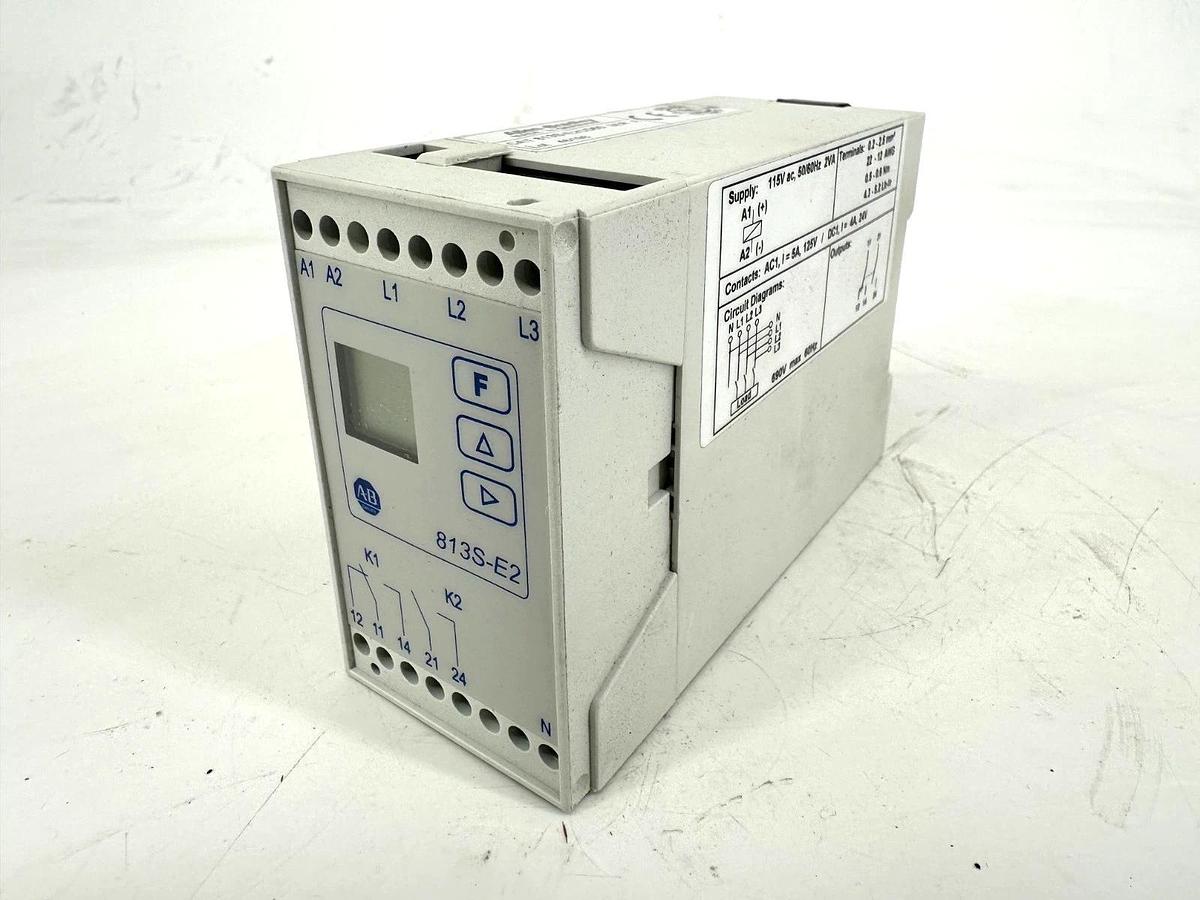 New Allen Bradley 813S-E2CD60 Ser A Phase Monitor 250-690V 60HZ 115VCP 3 Phase