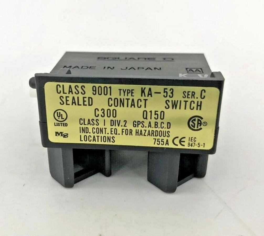 Used Schneider Electric 9001KA53 Ser C Contact 30MM 3A Block New Surplus