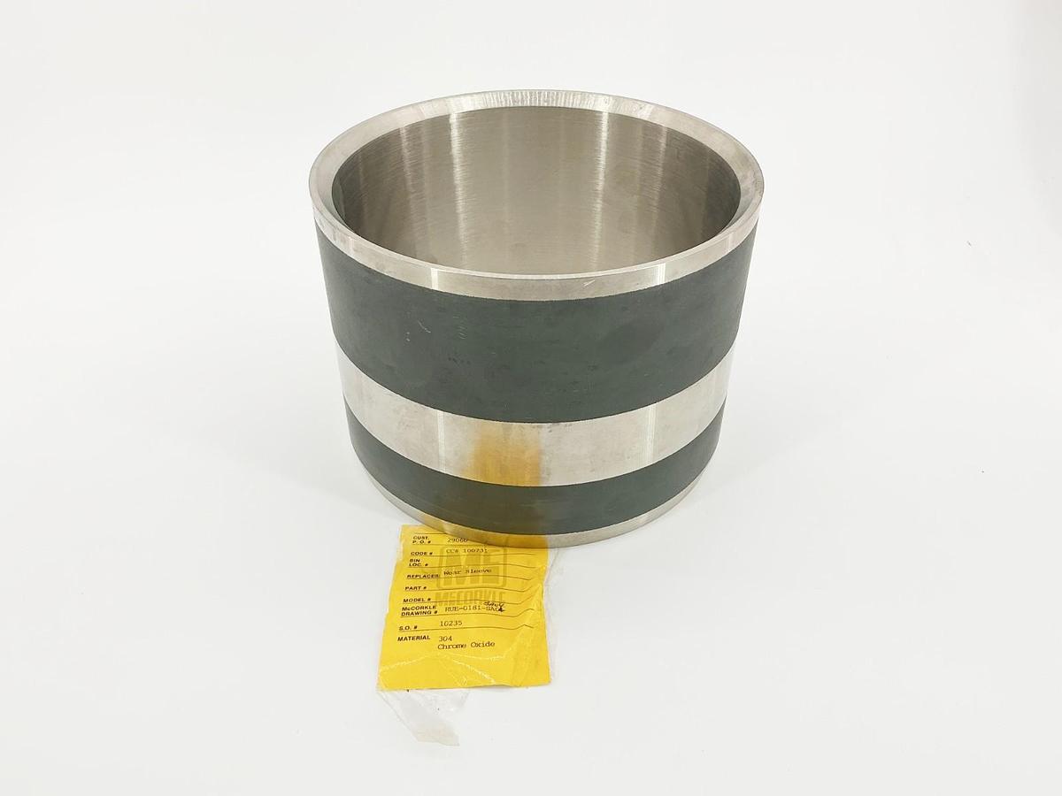 New McCorkle RUE-0181-SA04 Wear Sleeve 304 Chrome Oxide Plated