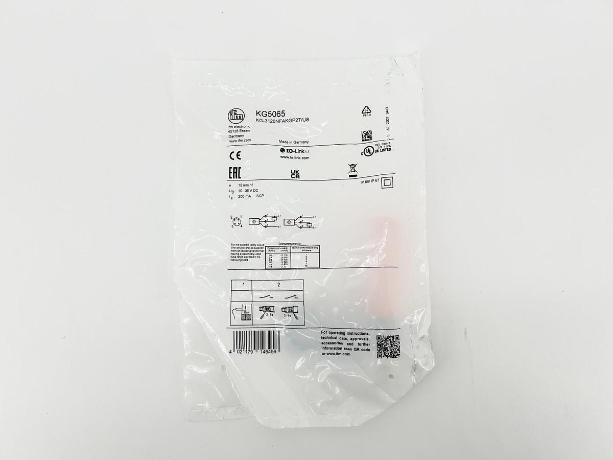 New IFM KG5065 Capacitive Sensor KG-3120NFAKGP2T/US 200mA 36VDC