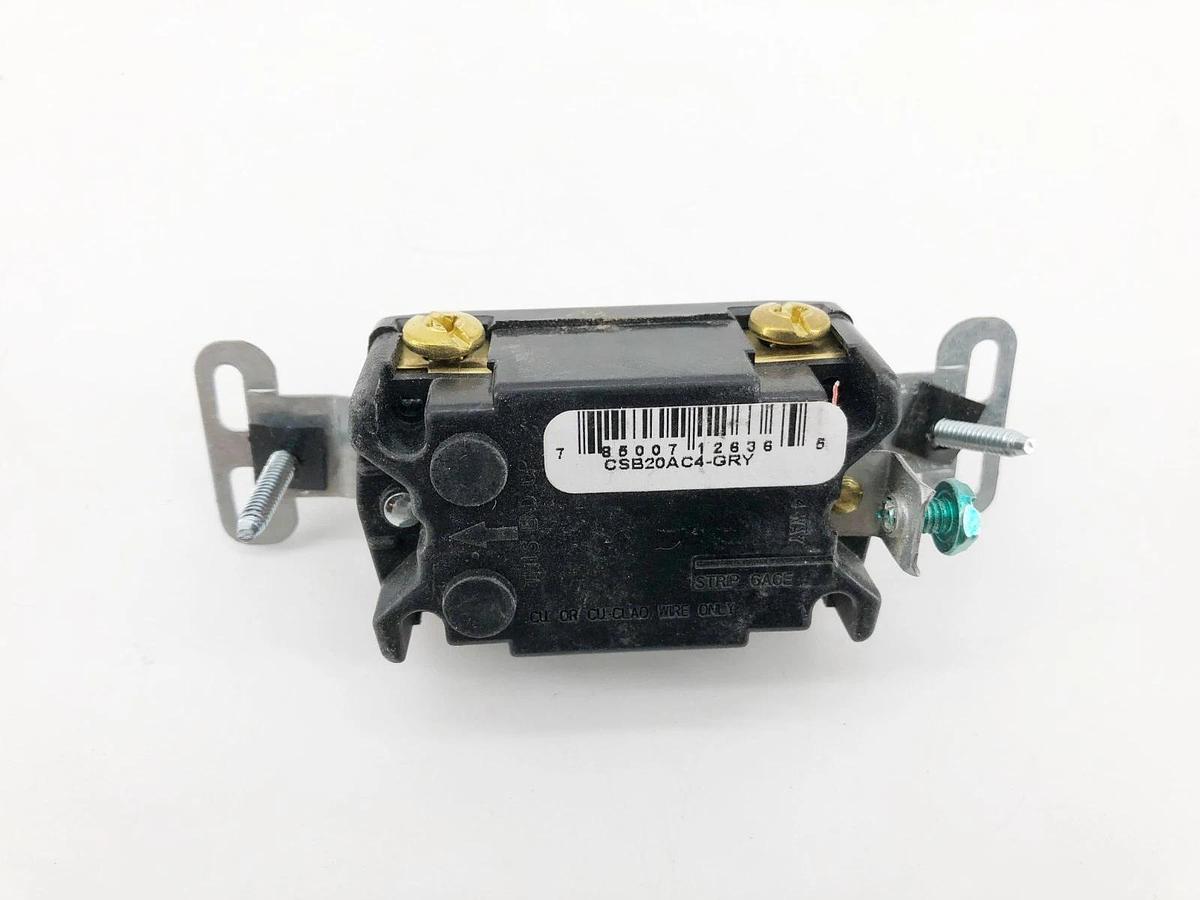 Lot of 2 New Pass & Seymour CSB20AC4-GRY 4-Way Toggle Switches 20A - No Box