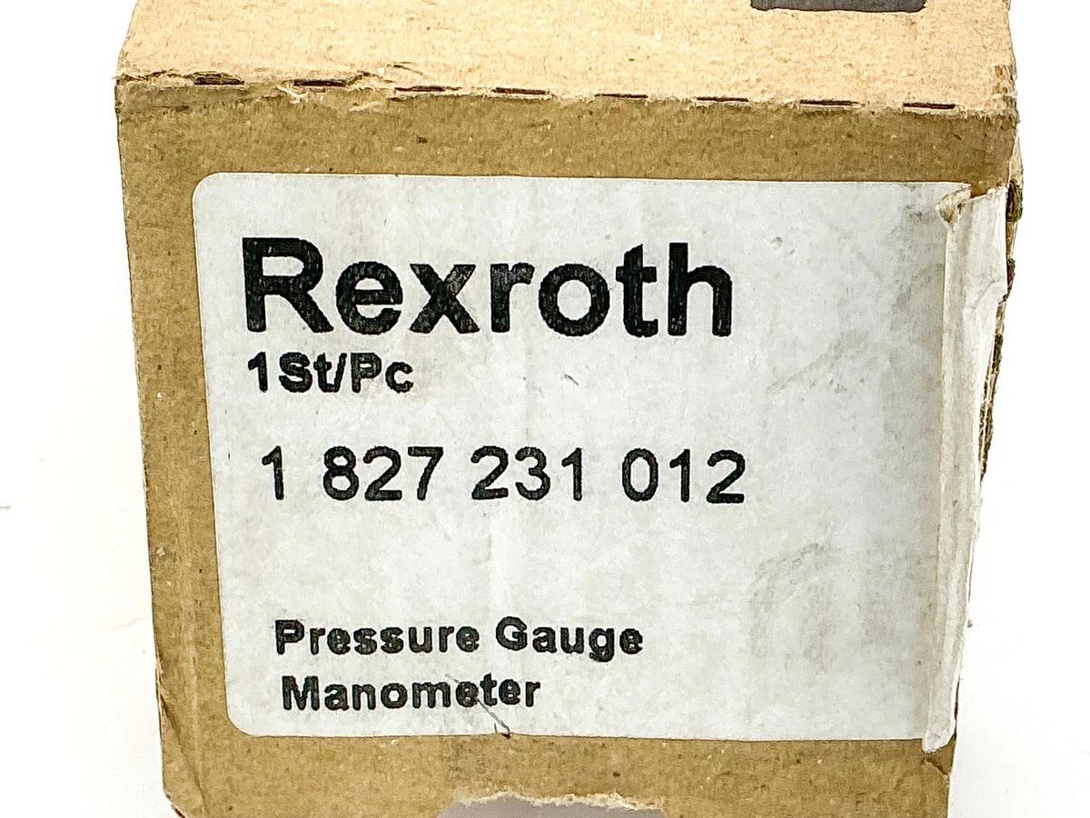 New Rexroth 1-827-231-012 Pressure Gauge 0-2.5Bar 0-35PSI 2" Face