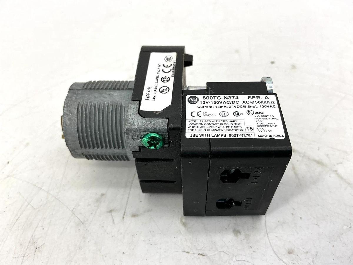 New Allen Bradley 800T-2HRH5KL8 Ser V Selector Switch LED Red No Cap - No Box