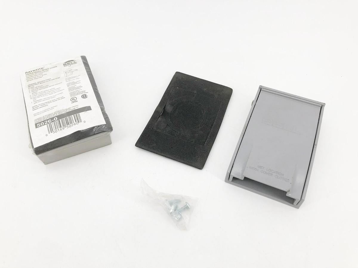 New Bell Rayntite 5026-0 Single Gang Device Flip Cover Weatherproof