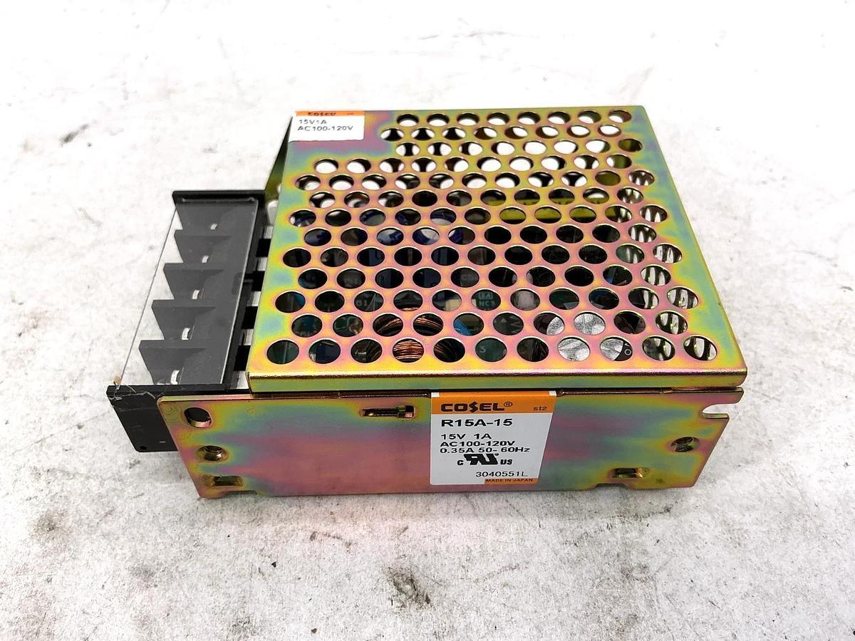 New Cosel R15A-15 Power Supply 1A 15V 0.35A 100-120VAC 50/60HZ - No Box