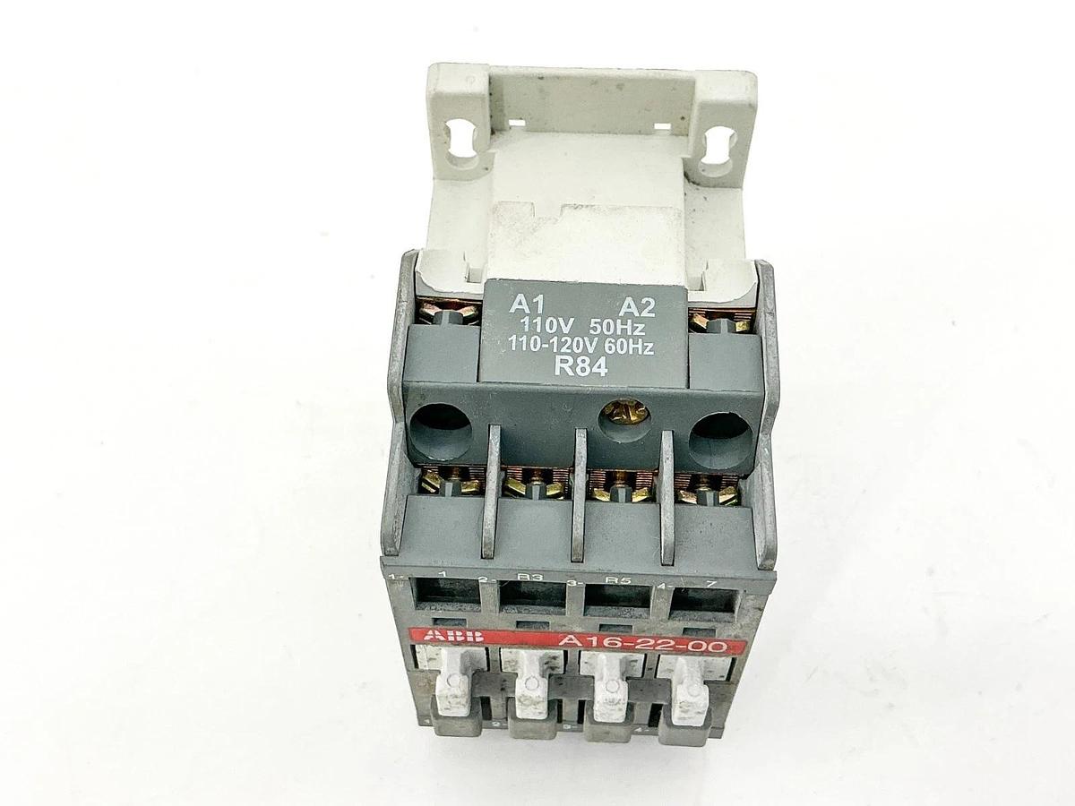 Used ABB A16-22-00-84 Contactor 110/120V Coil 4P