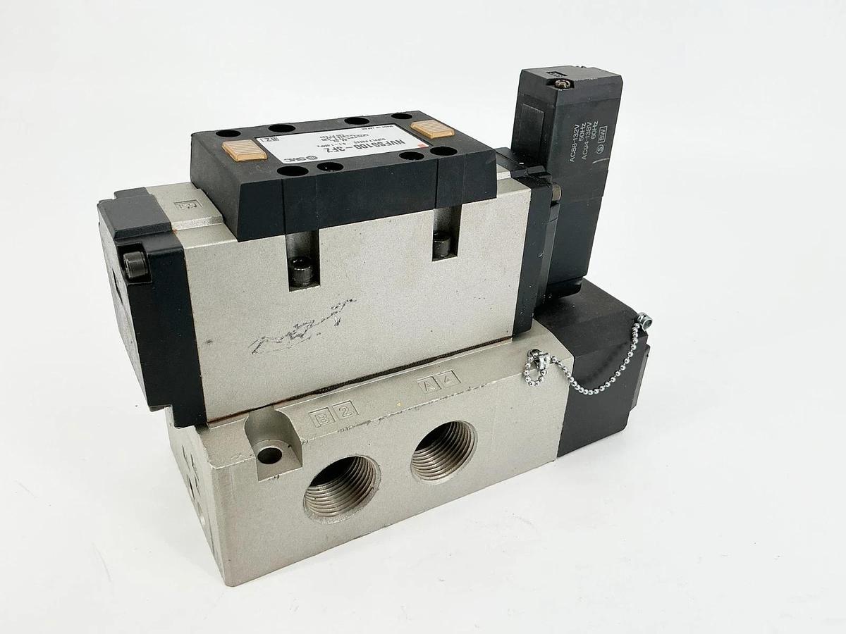 New SMC NVFS5100-3FZ Solenoid Valve 0.1-1.0MPa 132/138V 50/60Hz - No Box