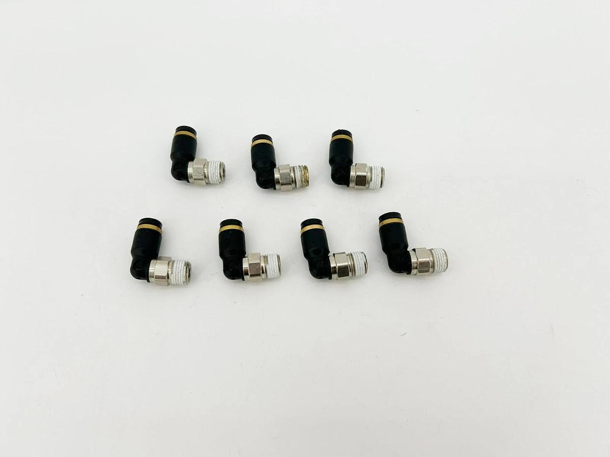 Lot of 7 New Lawson 86756 Male Elbows, 90 Deg. 1/8" x 1/8", 290PSI