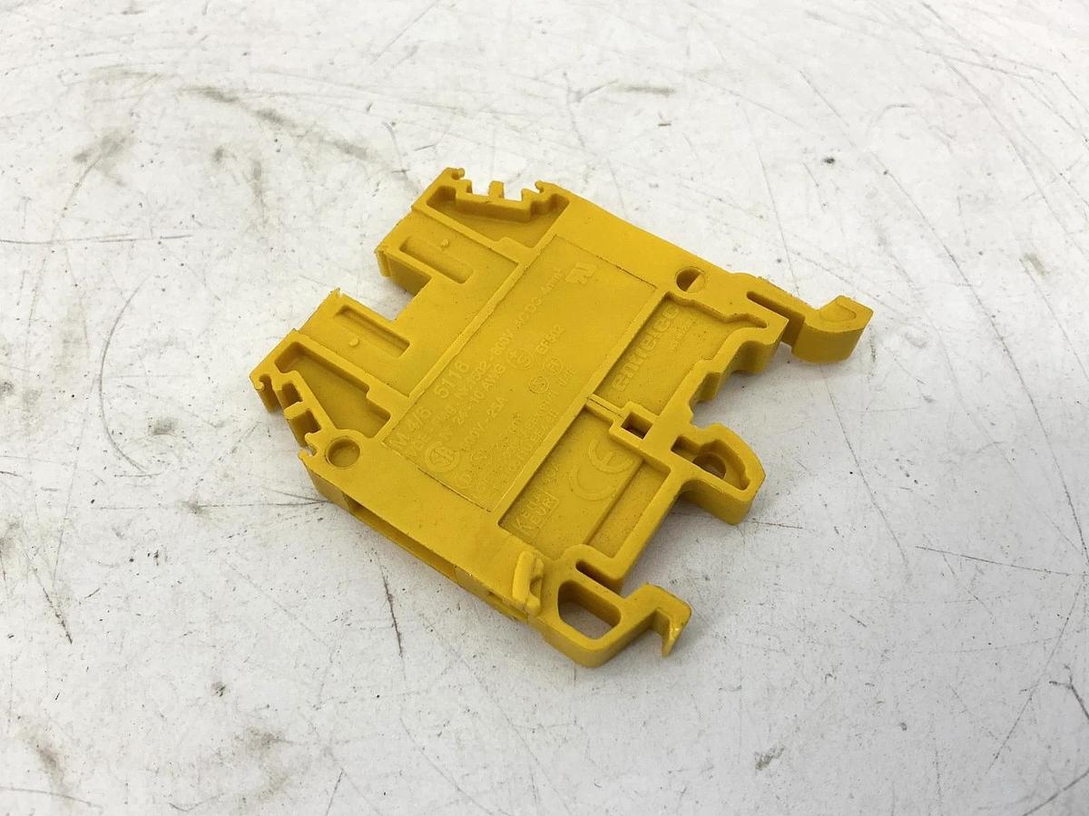 Used Lot of 32 ABB Entrelec M4/6-5116-YELLOW Terminal Block 10AWG 25A 600V M4/6 5116