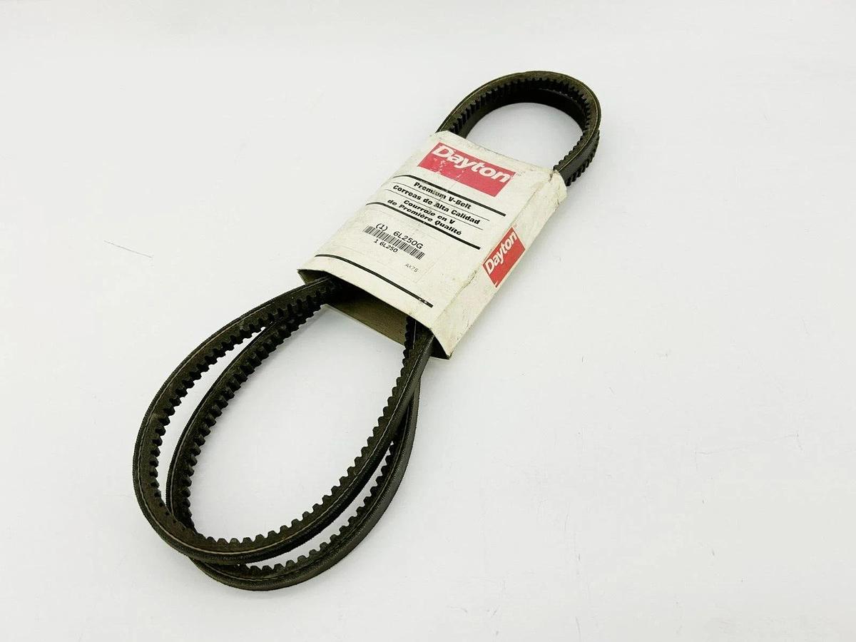 Lot of 2 New Dayton 6L250G Cogged Belt, 77" Length, AX75