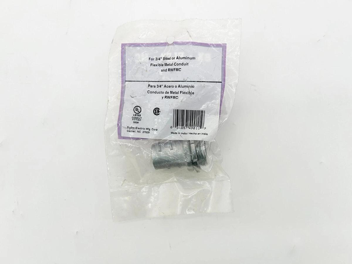 New Lot of 4 Sigma Electric Flex Screw Connector 3/4" 49011