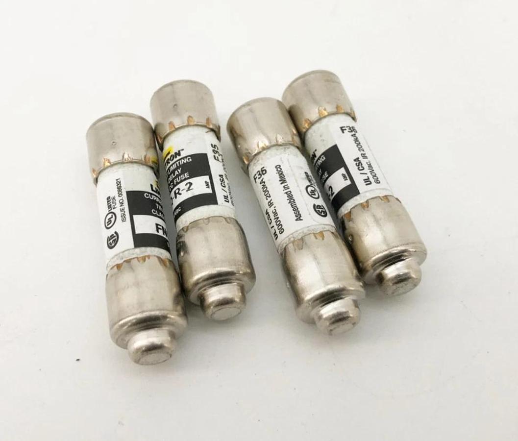 Lot of 4 New Bussmann FNQ-R-2 Time Delay Fuses 2A 600V Class CC - No Box