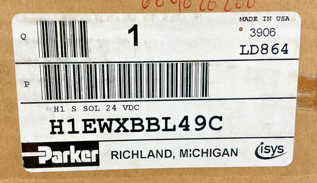 New Parker H1EWXBBL49C Solenoid Valve 145PSIG 24VDC 1W Coil 65V 50/60HZ