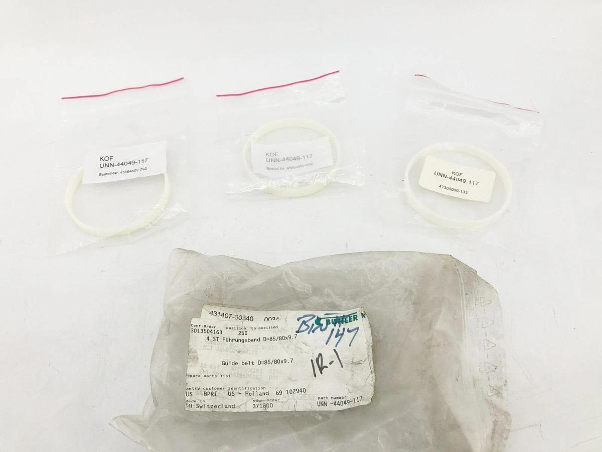 Lot of 3 New Buhler UNN-44049-117 Guide Belts D=85/80x9.7