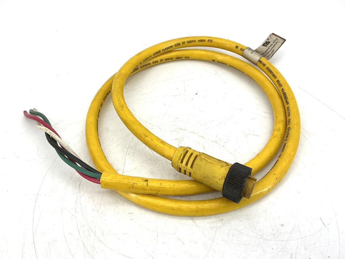 Used Brad Connectivity 41186 Connector Cable 4P Female 4Wire 10A 600V Daniel Woodhead