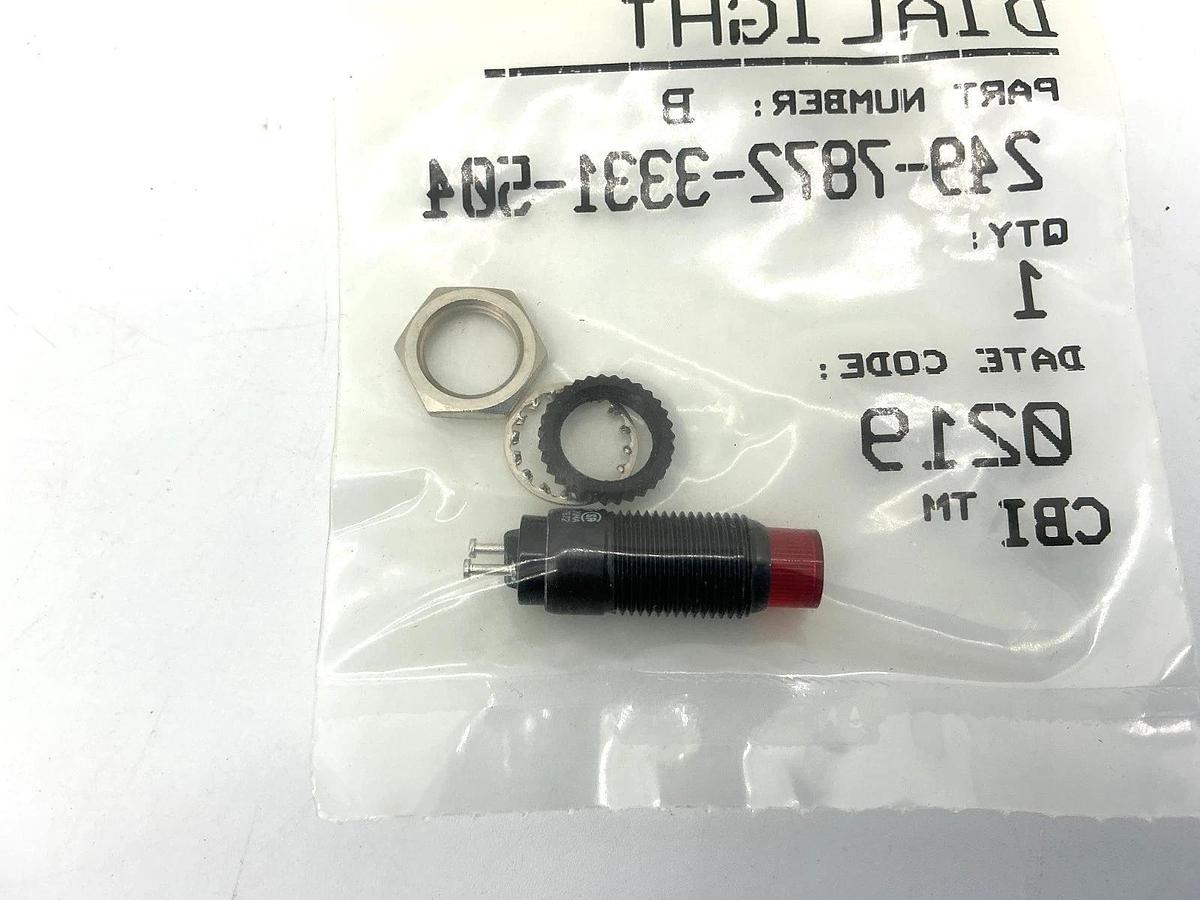 Lot of 5 Dialight 249-7872-3331-504F Panel Mount Indicators Red 2-Pin 28VDC