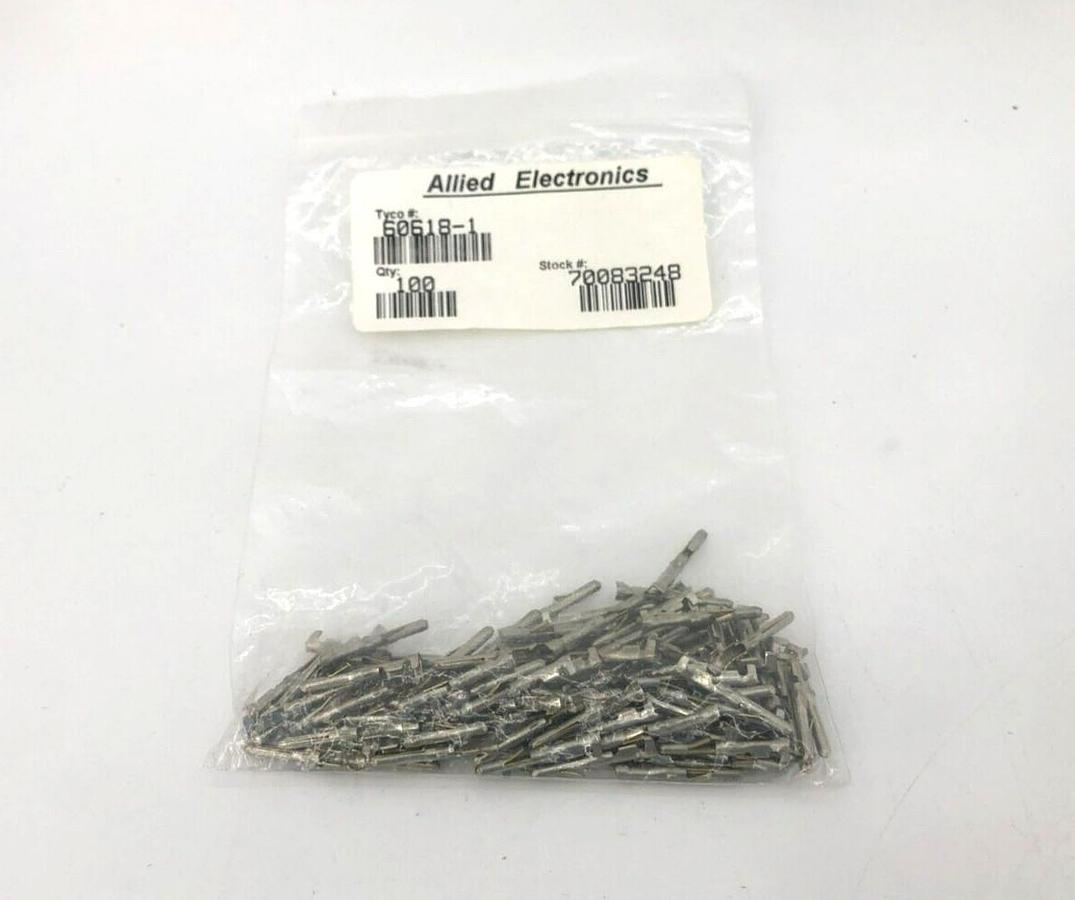 Lot of 100 New TE Connectivity 60618-1 Pin & Socket Connectors PIN 24-18 AWG