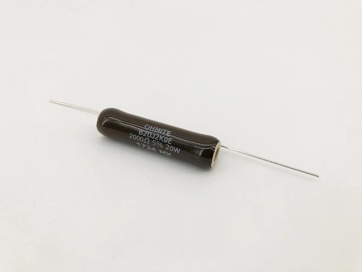 Lot of 7 New Ohmite B20JK2K0E Resistors 20W 2000 Ohms 5%
