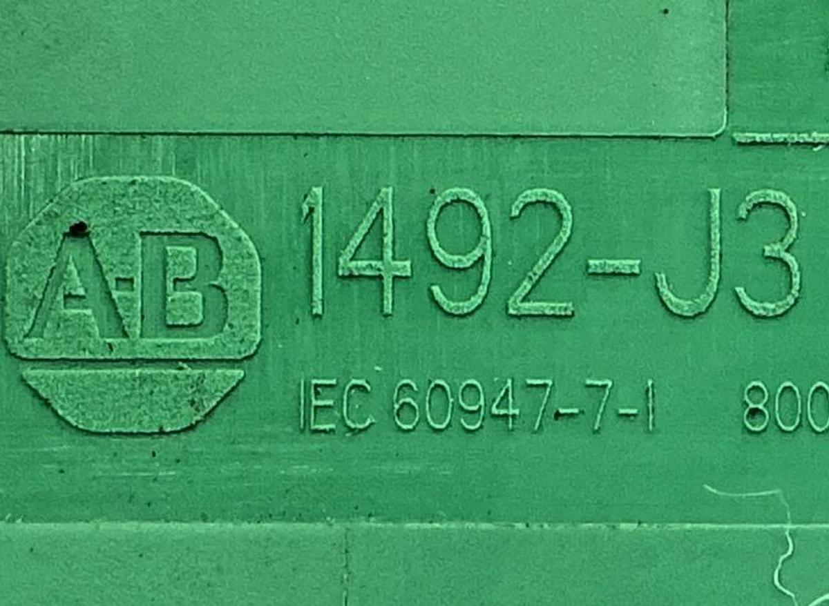 Lot of 21 New Allen Bradley 1492-J3-G Terminal Block Green 25A 600V