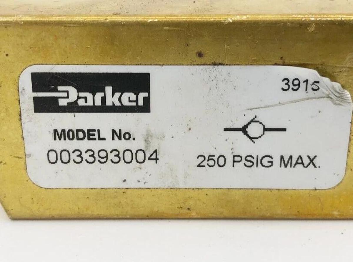Used Parker 003393004 Check Valve 3/4" FNPT 0-250psi