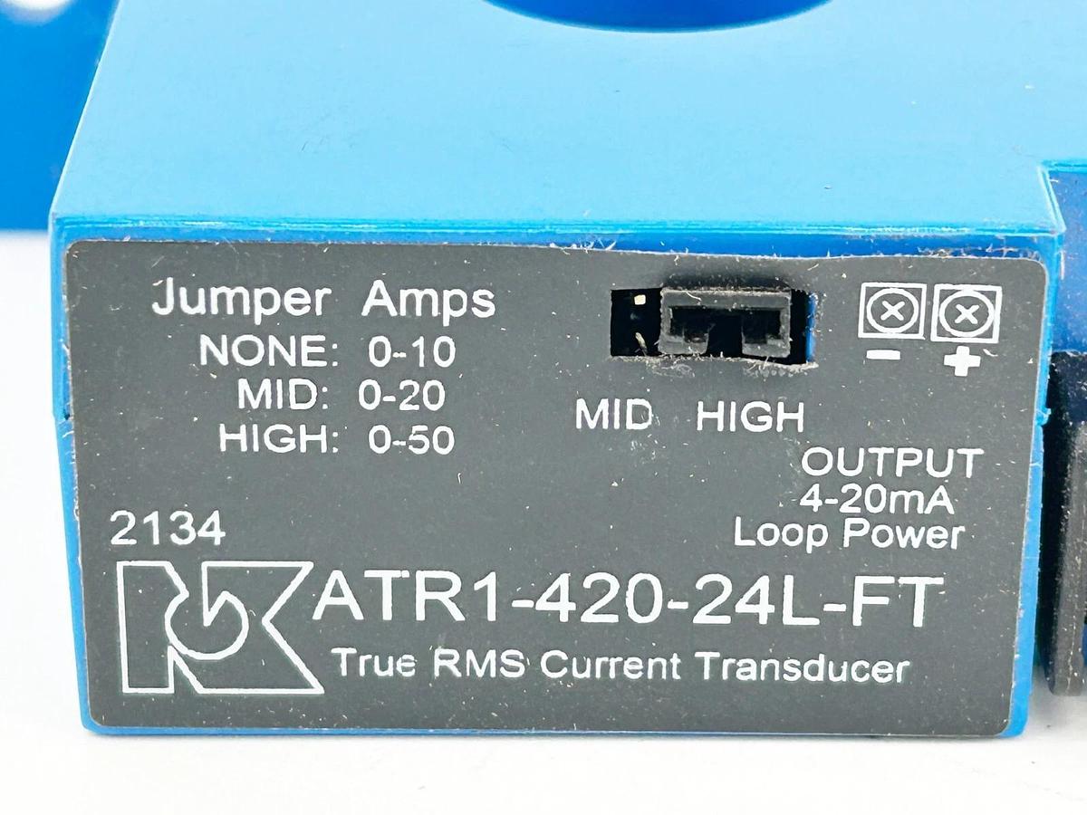 Used NK Technologies ATR1-420-24L-FT Current Transducer ATR Series 25VFC 20MA 50A