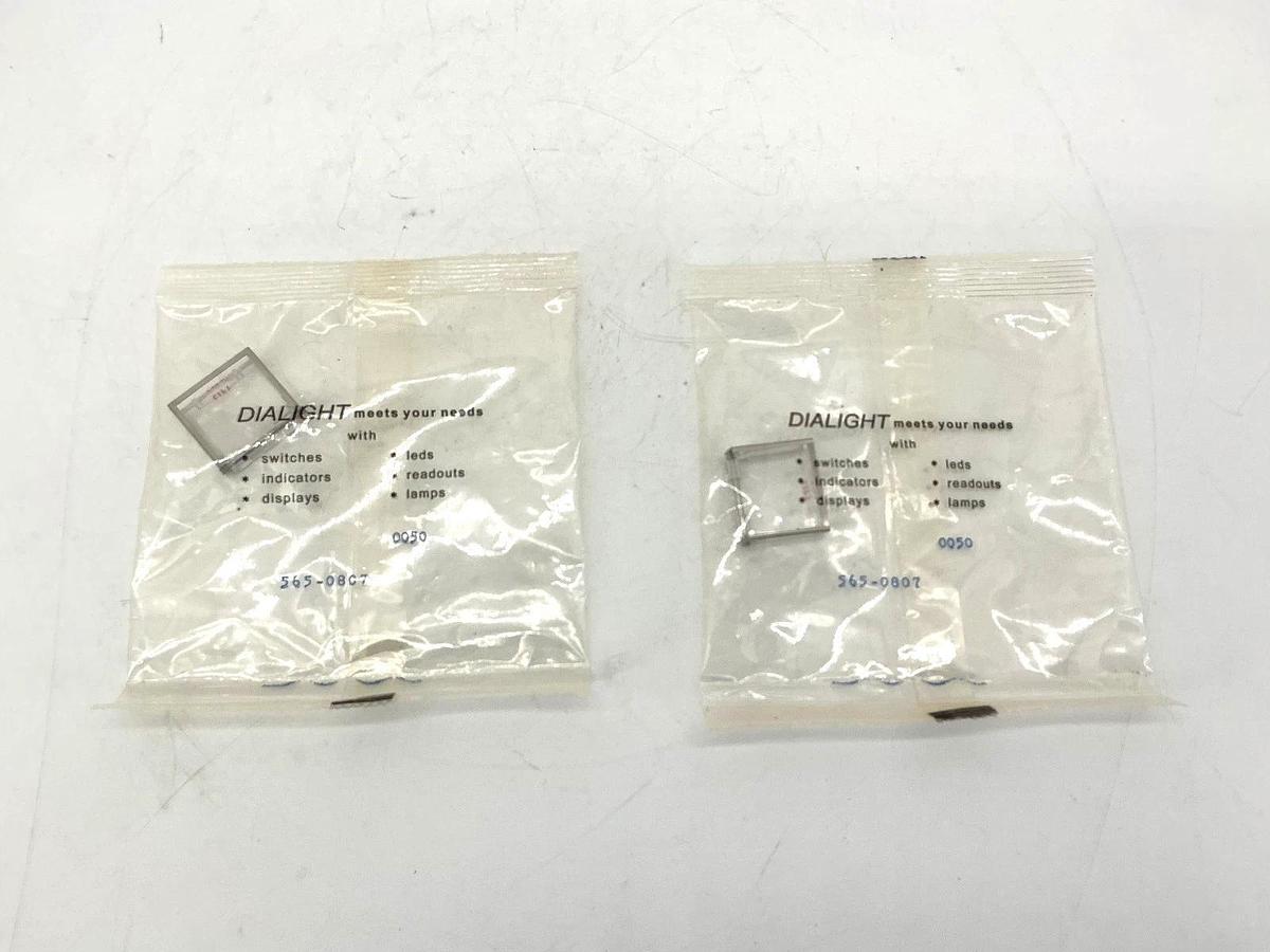 Lot of 2 New Dialight 565-0807 Switch Bezel Cap Clear 5650807