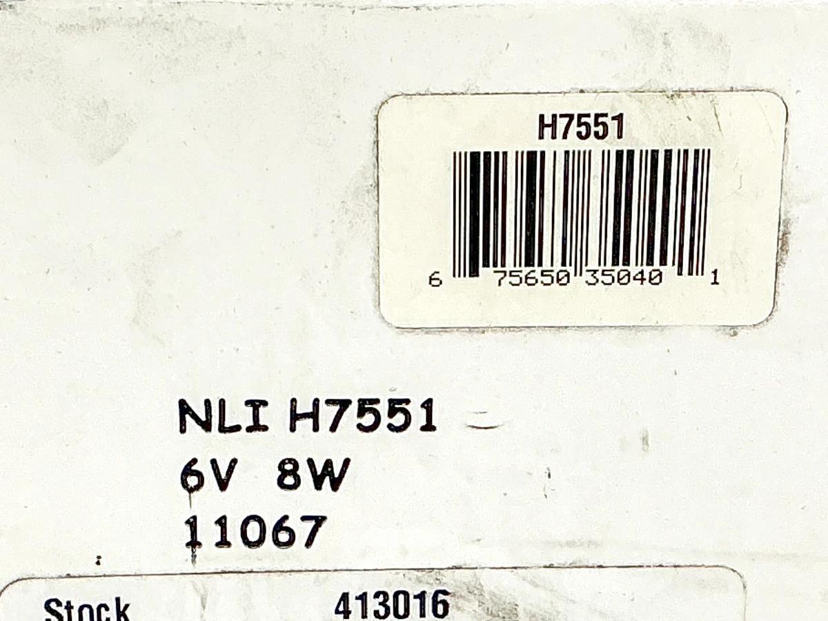 New Lot of 2 GE H7551 Halogen Beam Lamp 6V 8W