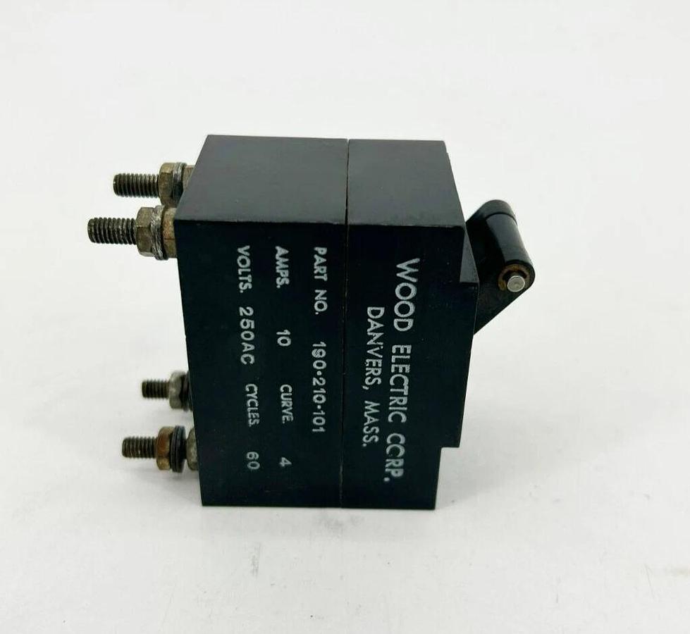 Used Wood Electric 190-210-101 Circuit Breaker 10A 250VAC