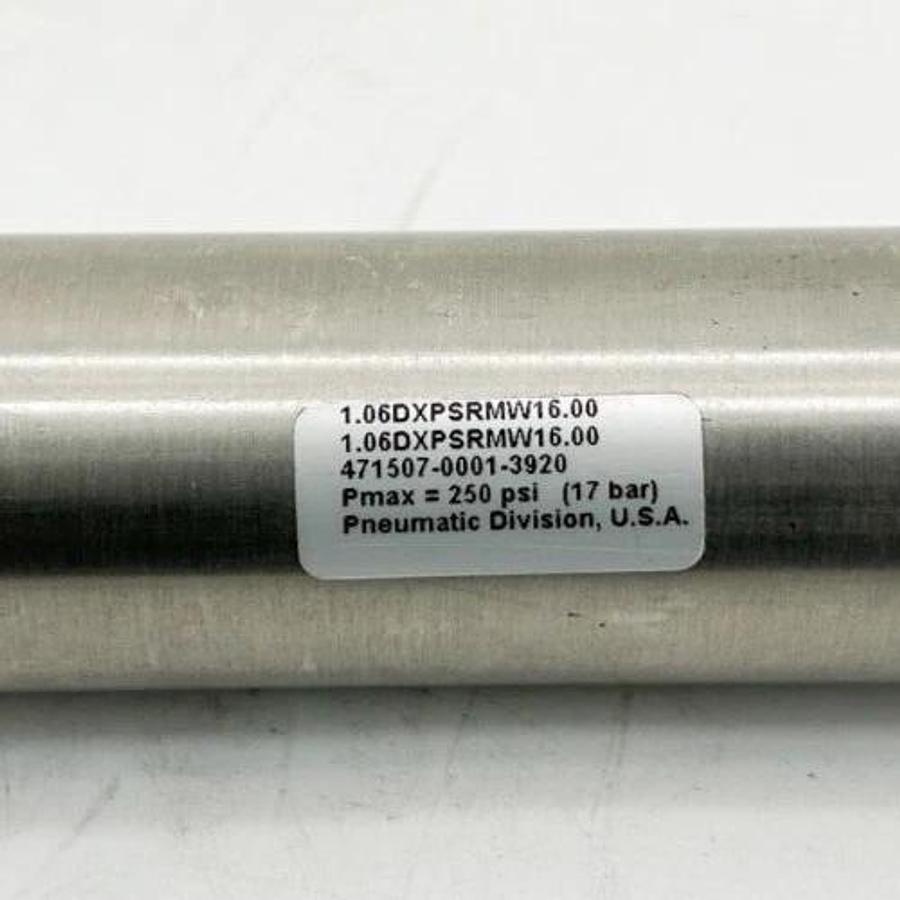 Used Parker 1.06DXPSRMW16.00 Pneumatic Cylinder 471507-0001-3920