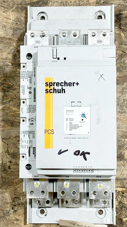 Used Sprecher + Schuh PCS-201-600V Softstarter Intelligent Controller 201A 600V