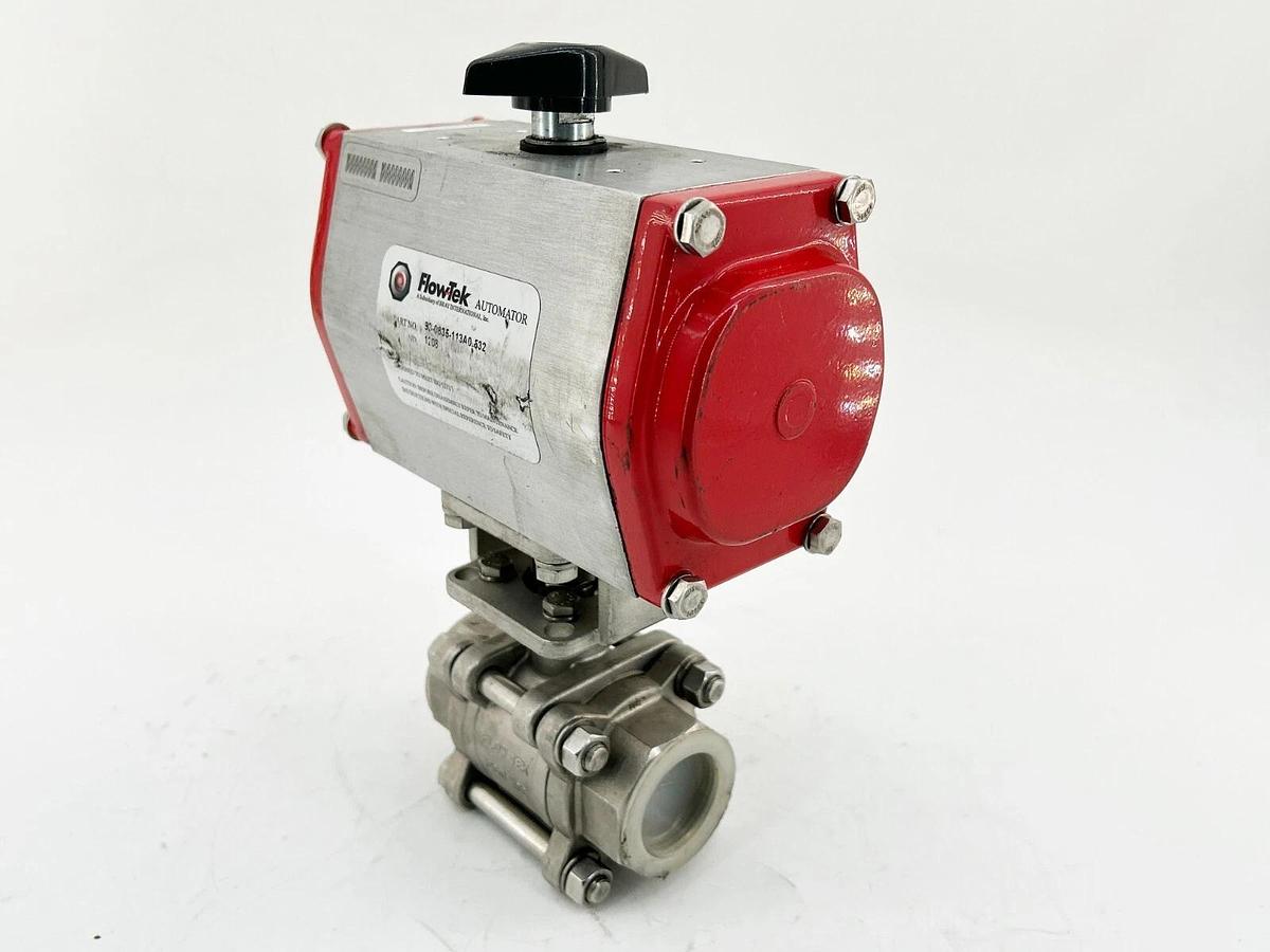 New Flowtek 93-0835-113A0-532 Pneumatic Actuator 140PSI W/ Ball Valve 1-1/4"
