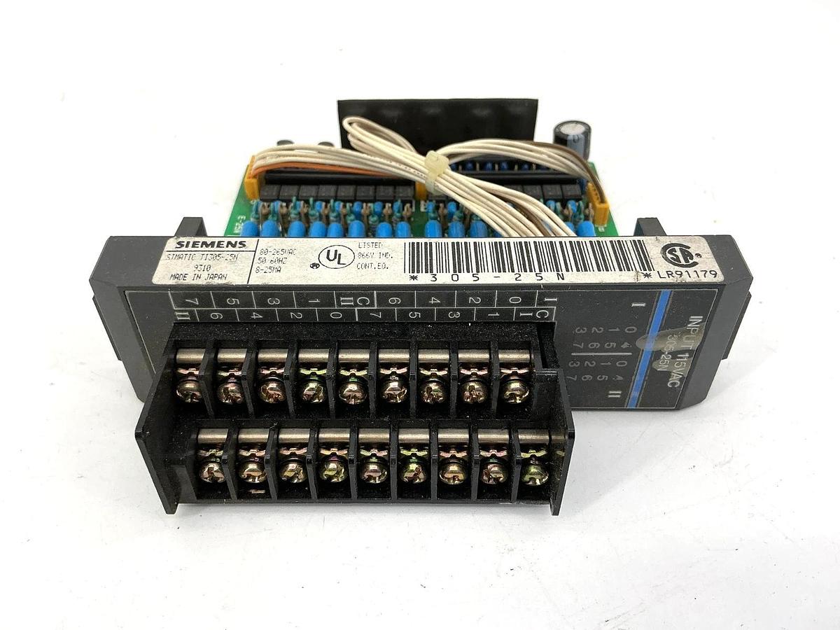 Used Siemens TI305-25N Input Module 115VAC 16-Point 80-265VAC 50/60HZ 8-25mA 305-25N