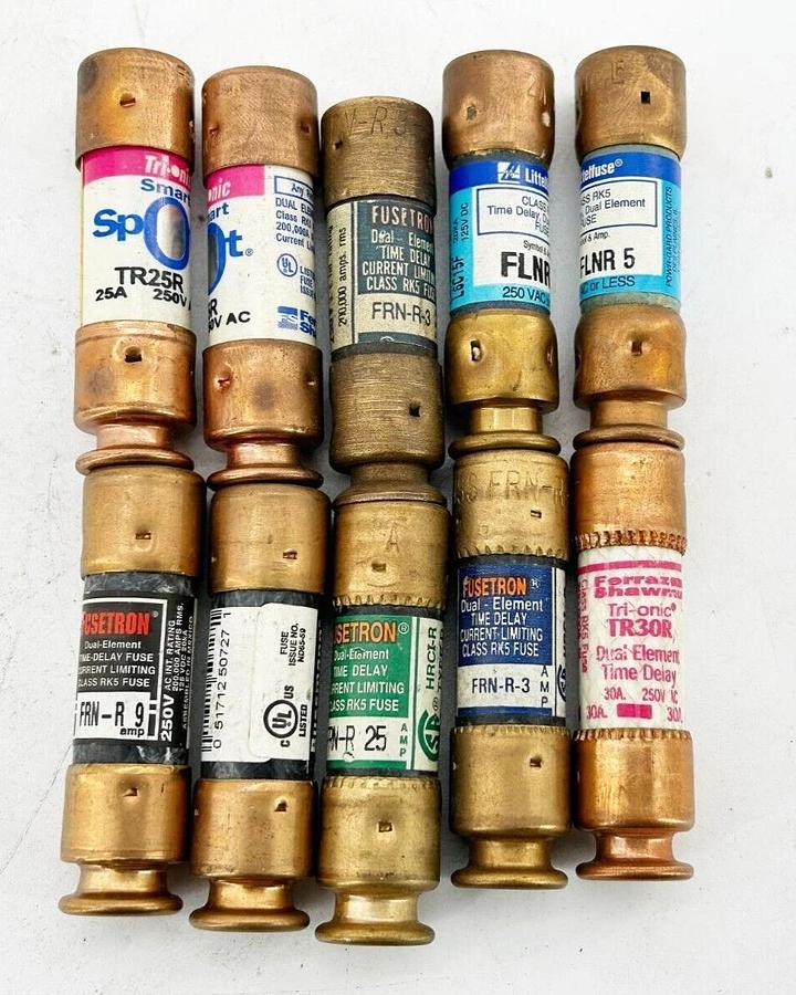 Lot of 10 Bussmann, Ferraz Shawmut, Littelfuse 2-30A 250V