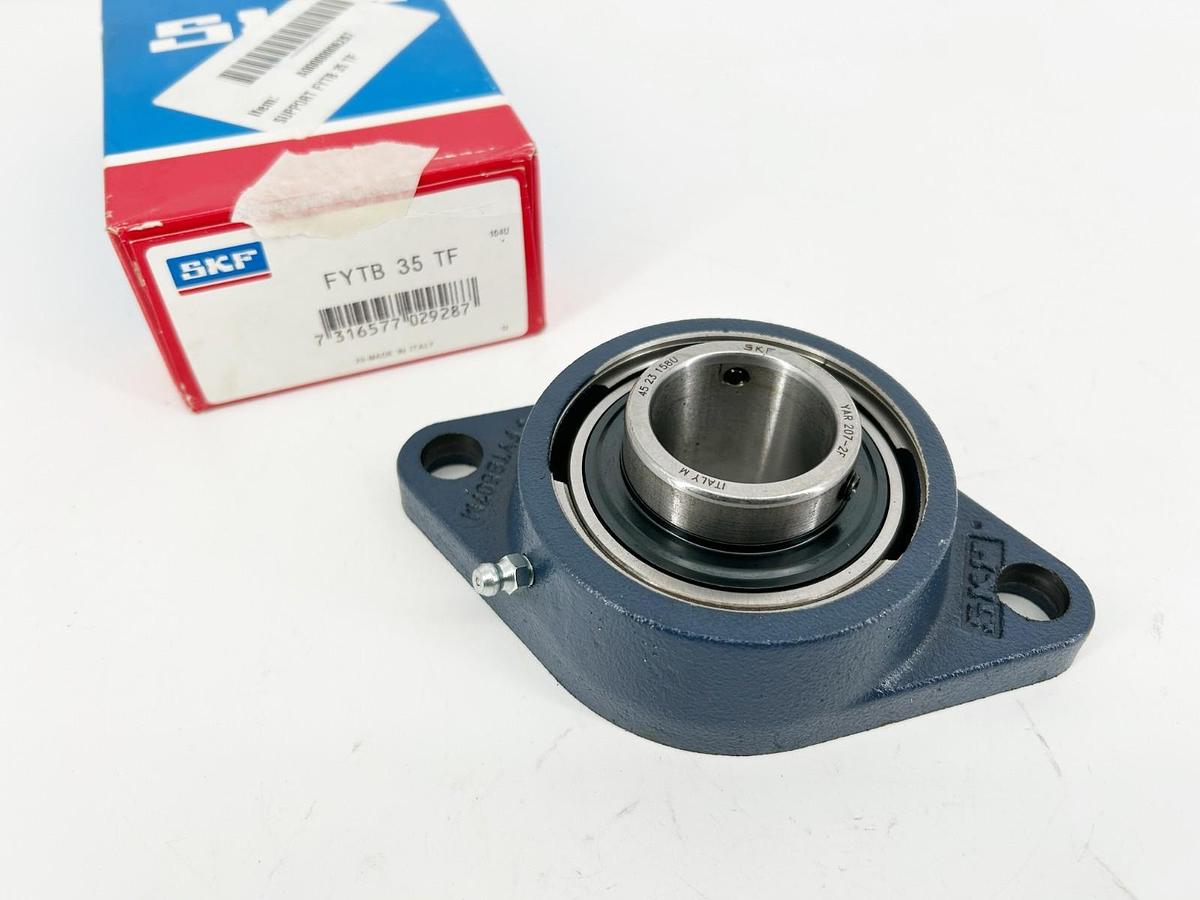 New SKF FYTB-35-TF Two-Bolt Flange Ball Bearing Unit 35mm FYTB35TF