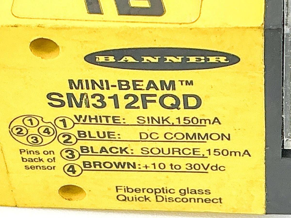 New Banner SM312FQD Mini-Beam Photoelectric Sensor 10-30VDC 150mA - No Box