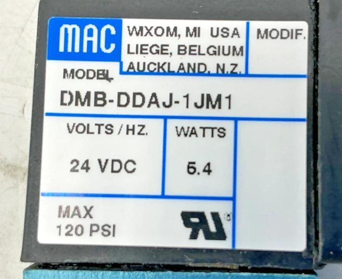 New MAC Valves DMB-DDAJ-1JM1 Solenoid Valve Coil 5.4Watts 120PSI 24VDC