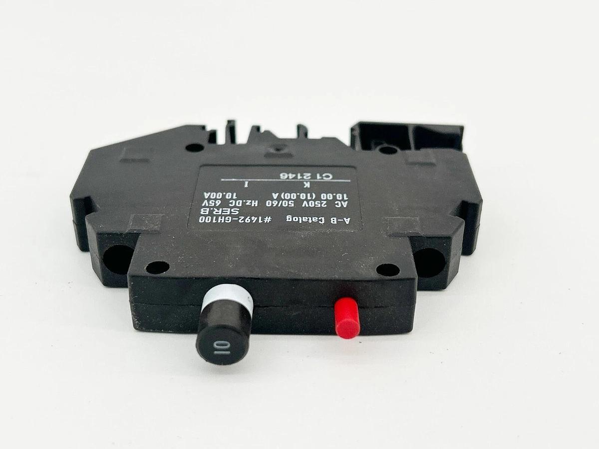 New Lot of 2 Allen Bradley 1492-GH100 Circuit Breaker 10A 1P 125V - No Box