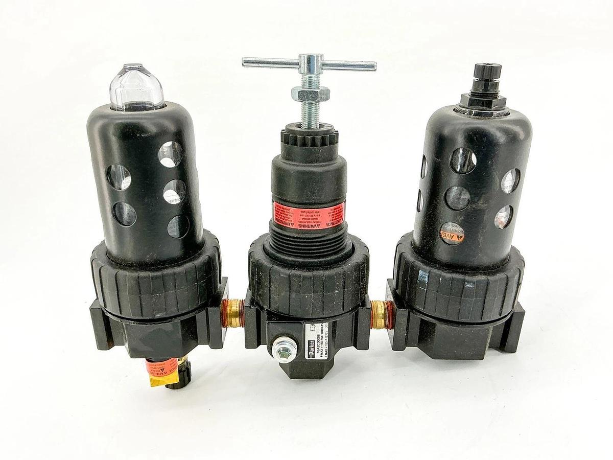 New Parker 16A2C00008 Pneumatic Filter 3 Piece Combo 150PSI 125F - No Box