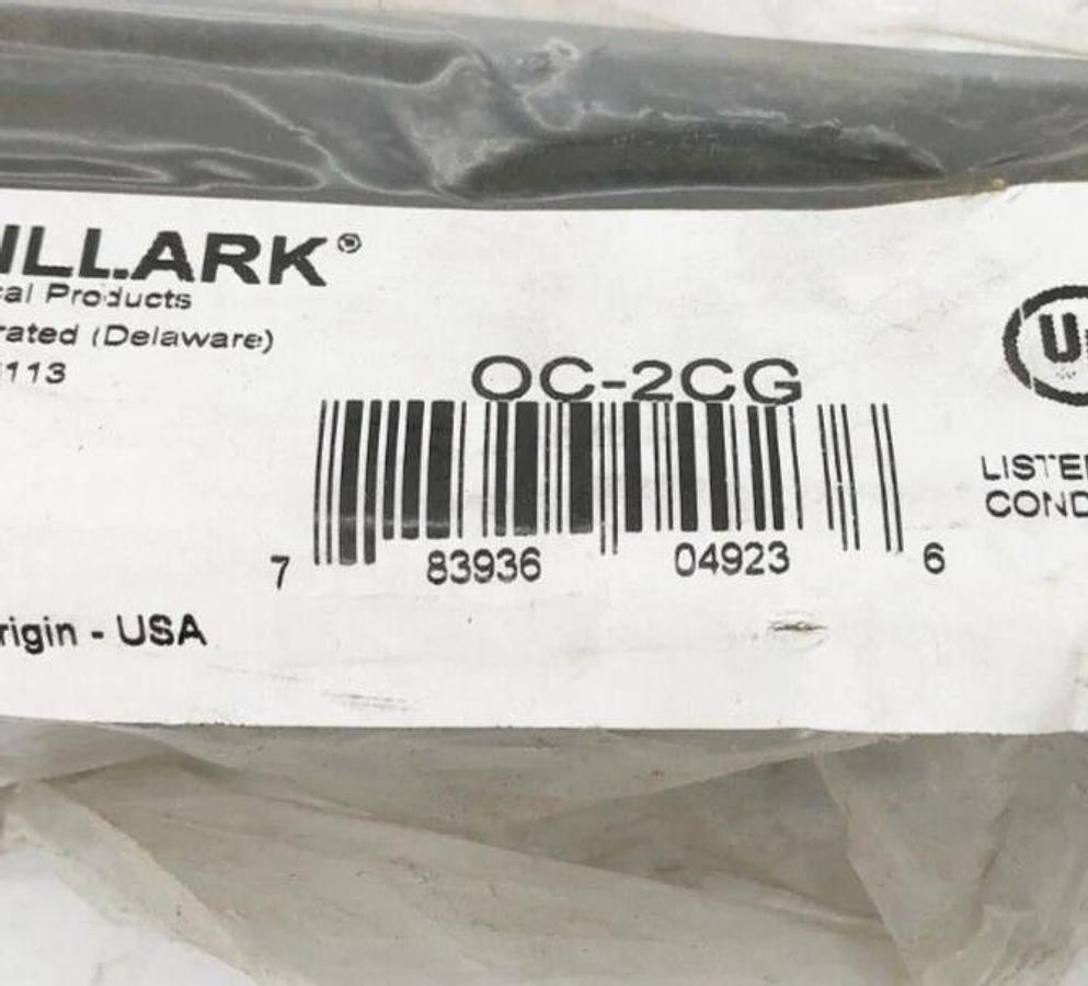 Lot of 2 New Killark OC-2CG 3/4" C-Type Aluminum Conduit Bodies