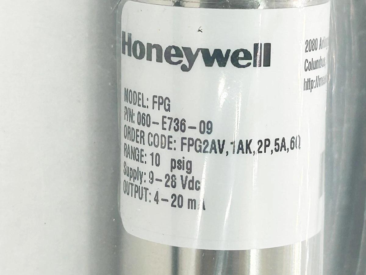 New Honeywell 060-E736-09 Model FPG Sensor 10PSIG Range 28VDC 20mA