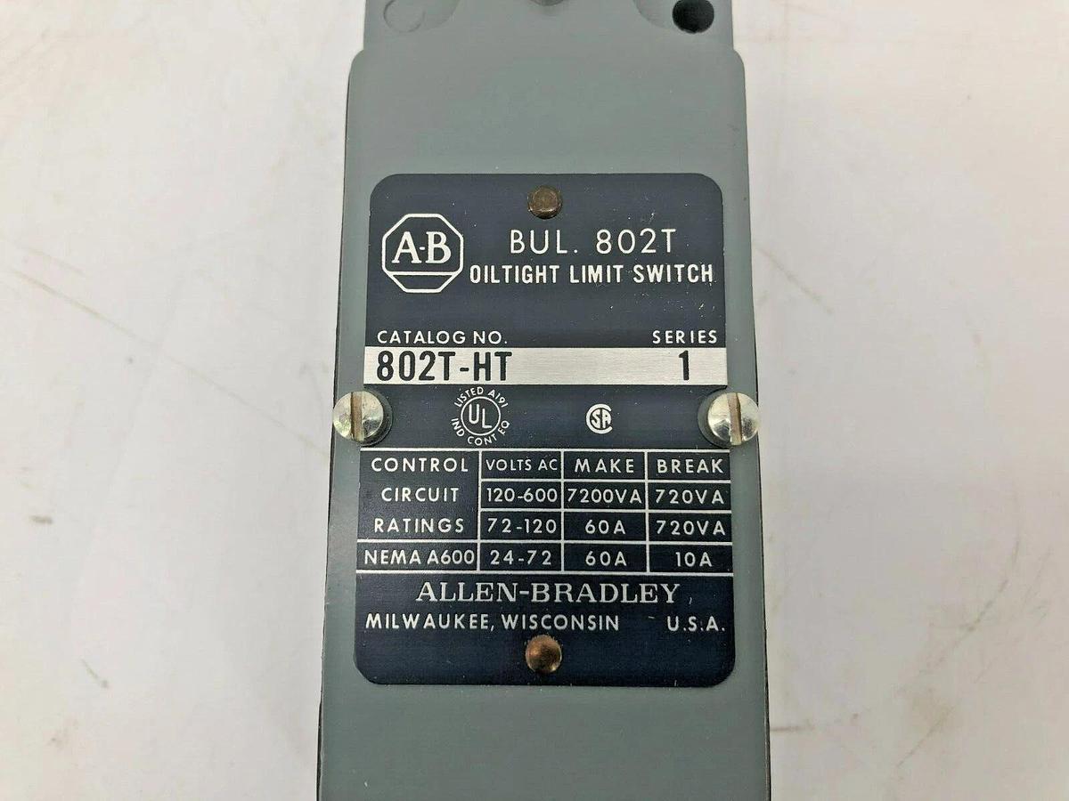 Used Allen Bradley 802T-HT Oiltight Limit Switch New Surplus (Missing Lever)