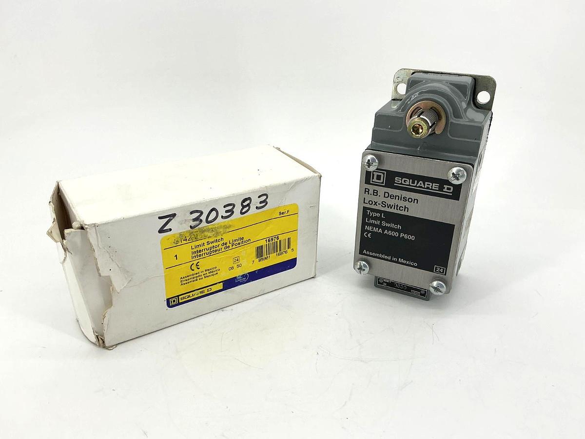 New Square D L142-2M Ser F Limit Switch RB Denison Lox-Switch 10A 600VAC L1422M