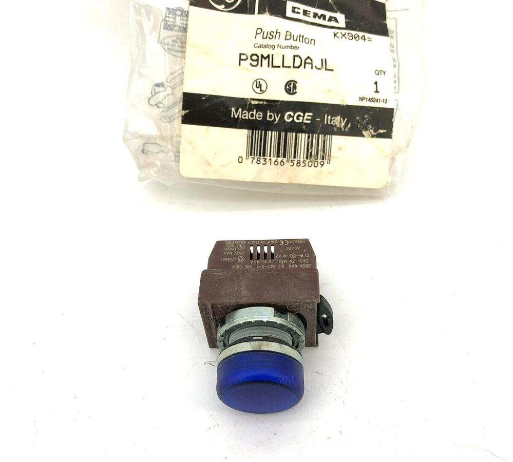 New GE General Electric P9MLLDAJL Pilot Light Blue