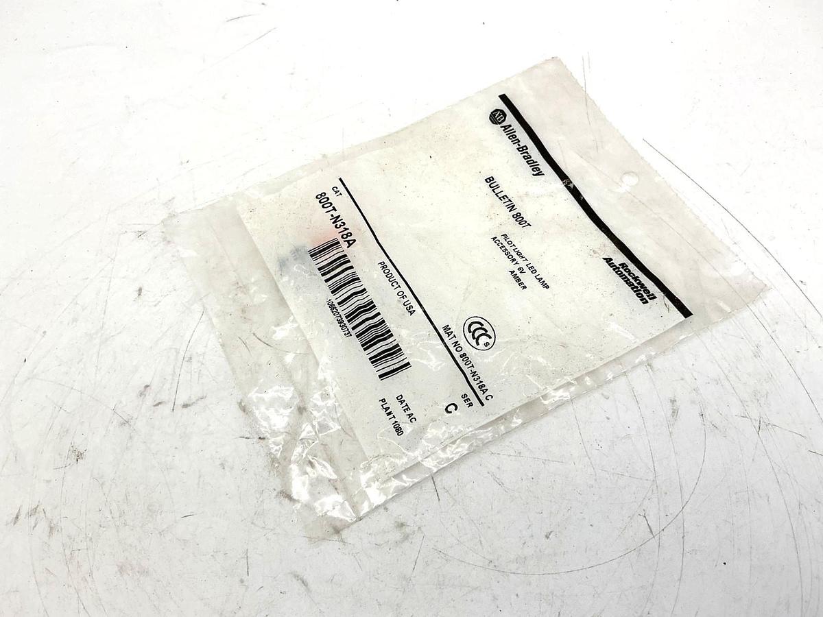New Allen Bradley 800T-N318A Ser C Pilot Light Accessory LED Lamp Bulb 6V Amber