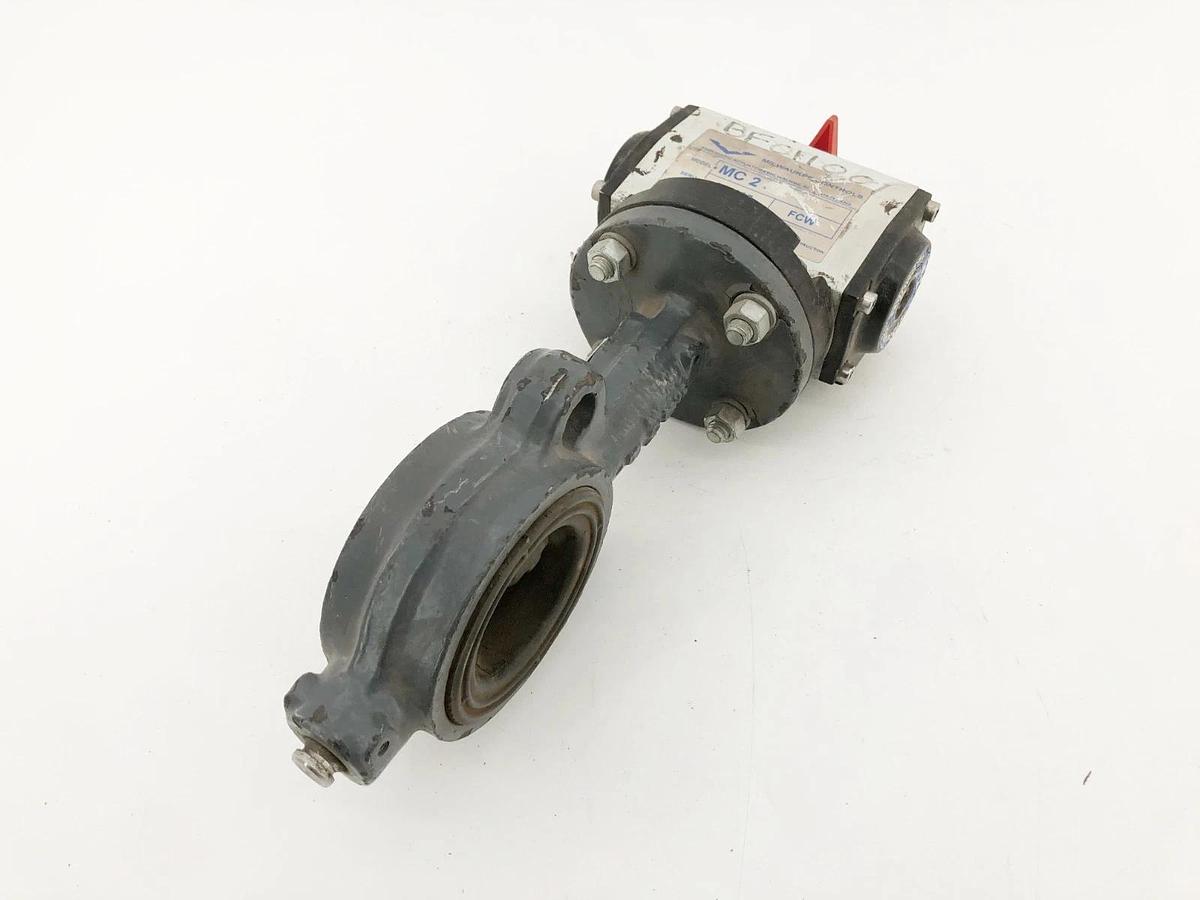Used Milwaukee Controls MC 2 Pneumatic Actuator w/ CW223 Butterfly Valve