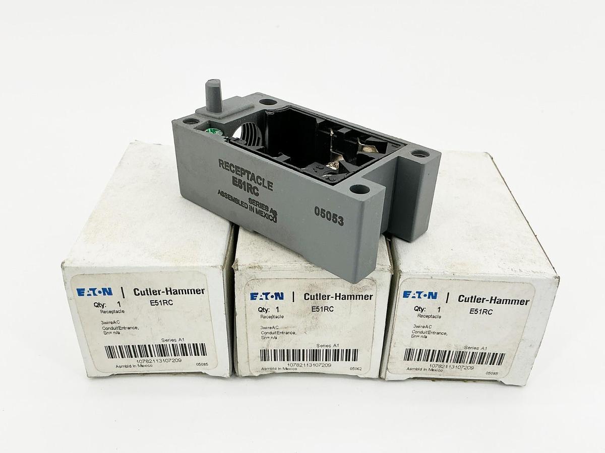 New Lot of 3 Eaton E51RC Sensor Conduit Entrance 3 Wire