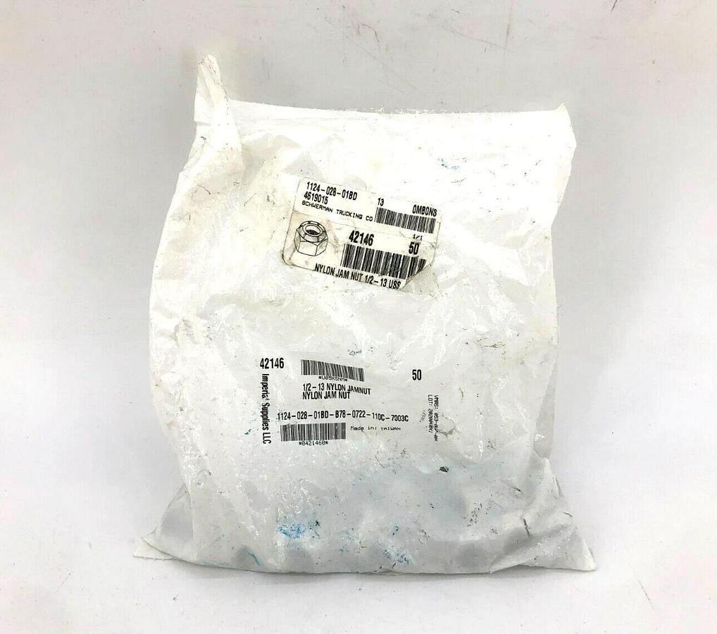 New Imperial 42146 Nylon Jam Nut 1/2-13 USS 50PK