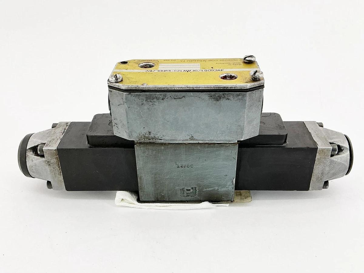 Used Rexroth 4WE6D51/0FAW120-60NDL/5V Solenoid Valve 120V 60Hz 46VA